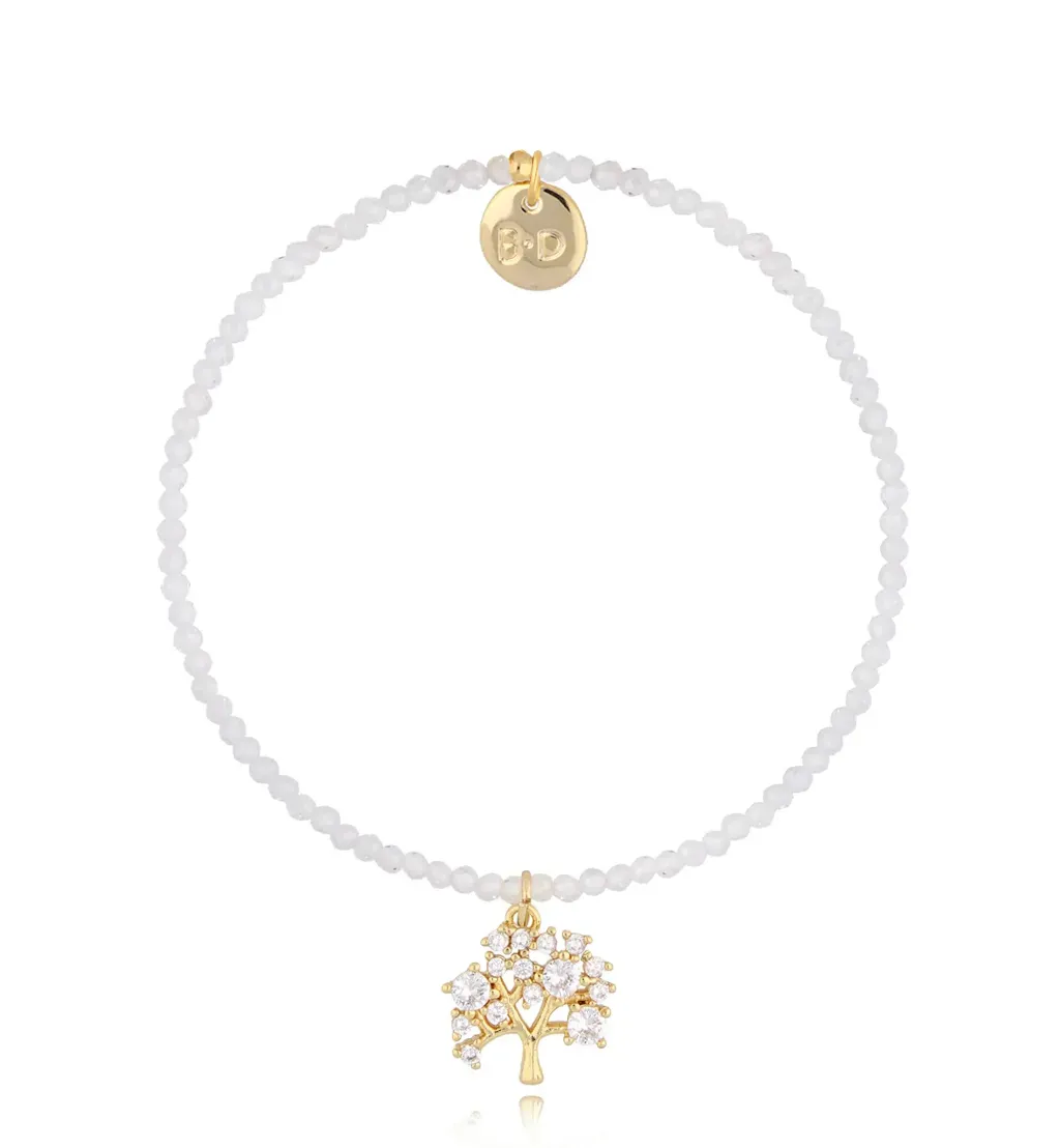 Bransoletka biała z drzewem Aya BTW1596 fot. bydziubeka.pl